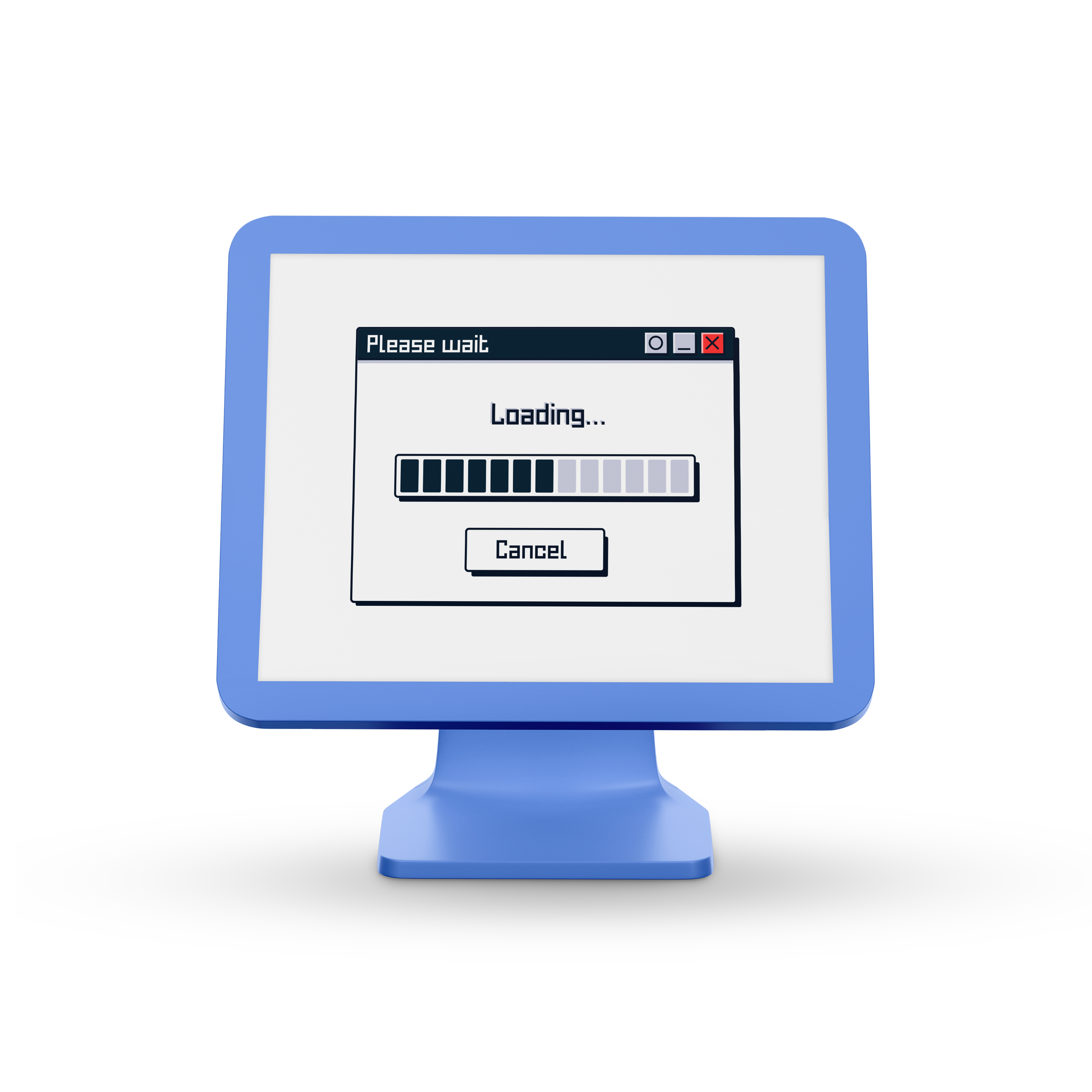 Display 1Mockup Kiosk Touch Screen - Front View Nell